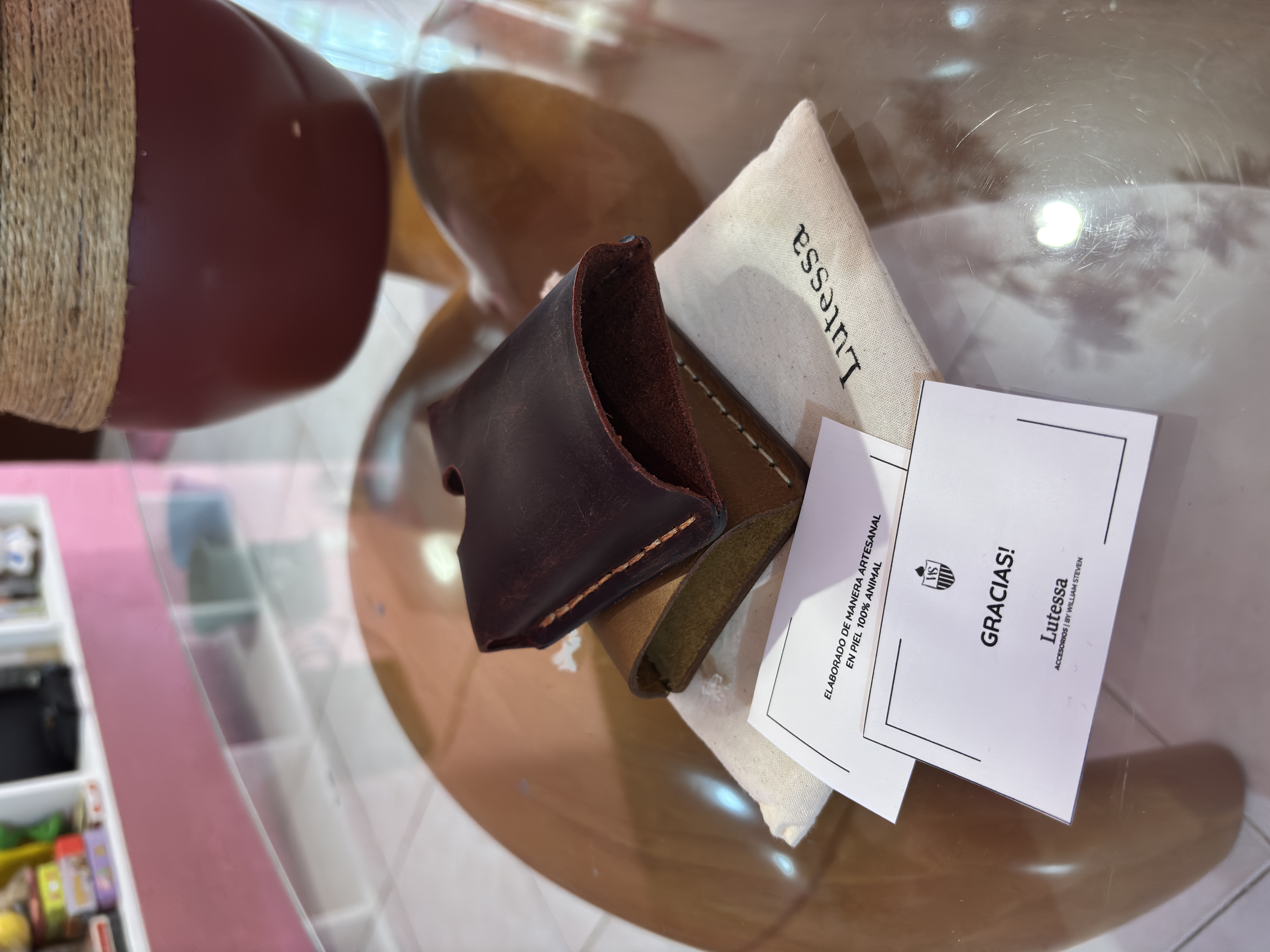 Lutessa Luxury Leather Playing Card Carrier (Wine)