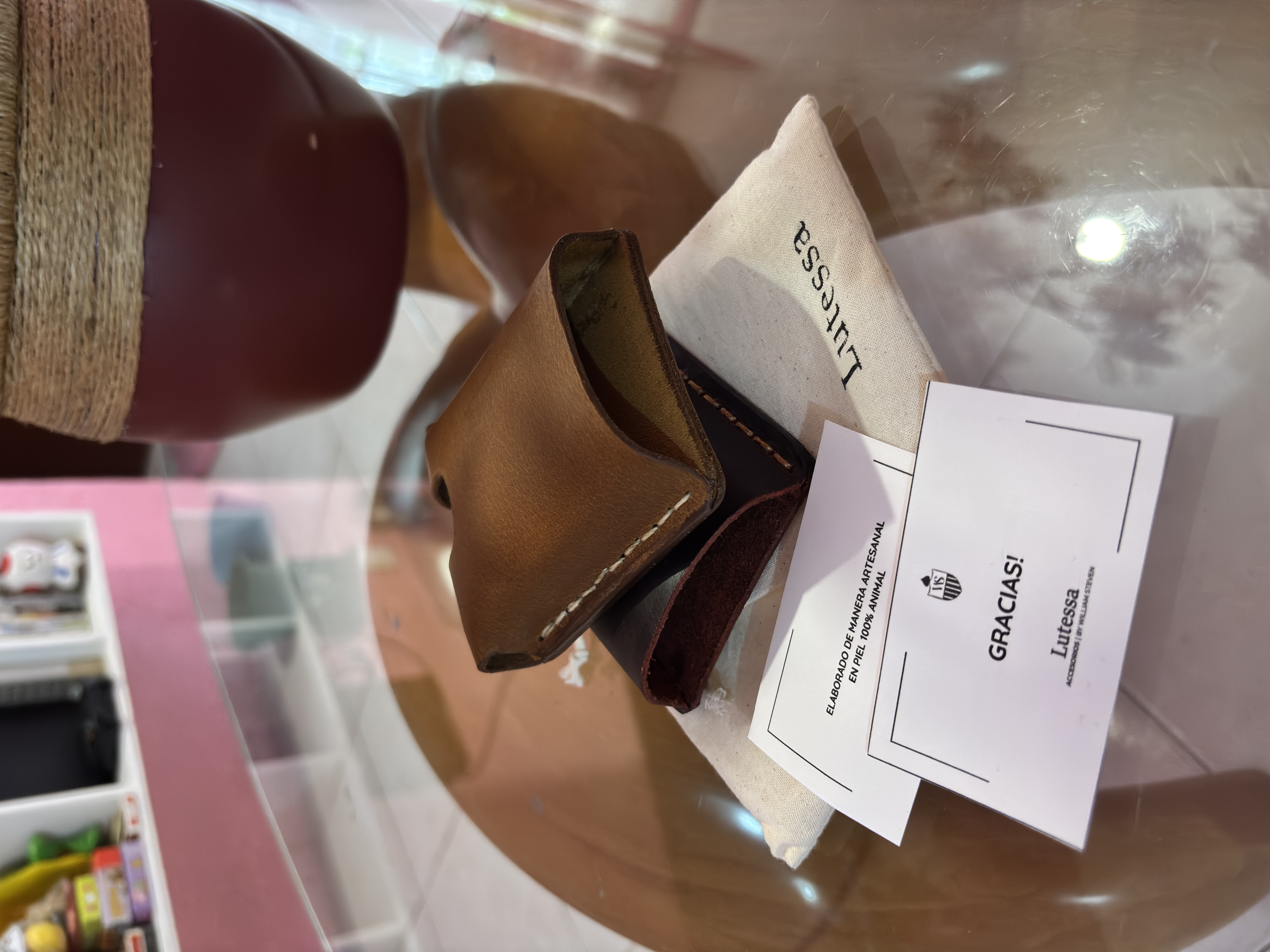 Lutessa Luxury Leather Playing Card Carrier (Camel)